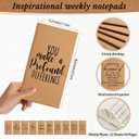 Tellingyou 60 Pcs Employee Appreciation Gifts Weekly Planners Pen,Kraft