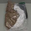 Ficerd 3 Pack Women's Maternity T Shirts, Short Sleeve Side Split Pregnancy Tops Casual Crew Neck Pregnant Tees Mama Clothes (Large, Black, White, Coffee)