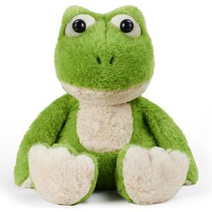 Microwavable Weighted Frog Plush,Heating Pad Stuffed Animals for Period Cramps, Heatable&Coolable Frog Stuffed Animal Toy with Lavender Scented for Pain Stress, Cozy Gifts for Kids Women