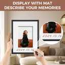 8.5x11 Picture Frame (Set of 3), 8.5x11 Photo Frames with 6x8 Removable Mat, High Definition Plexiglass, Vertical and Horizontal Display, Wall Hanging Photo Frame, Black