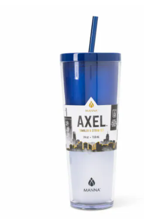 Manna Axel Tumbler Plastic 24oz Blue