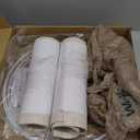 Drum Lampshade Set of 2, Lamp Shade for Table Lamps Floor Lamp, 13" Top X 13" Bottom X 10" High Large Lamp Shades, Modern Fabric Lampshades, Easy Assembly Replacement Lamp Shades Spider Fitter(Beige)