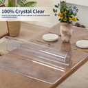36 x 60 Inch Clear Table Cover, 2mm Thick Clear Protector, Waterproof Table Pad for Dining Room, Kitchen, Office