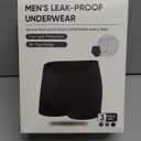 Mens Absorbent Incontinence Underwear Washable Adult Leak Protection Bladder Control Briefs Cotton, 2XL