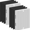 Improvedhand AP-1512HH Replacement Filter for Coway Airmega 200m series AP-1512HH AP-1518R AP-1519P, 2 Pack H13 True High Efficiency Filter & 6 Pack Activated Carbon Pre-Filter, Replace Part # 3304899