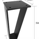 Orgerphy 6 inch Black Bench Legs Set of 4| Triangle-Shape Heavy Duty Table Legs Furniture Legs| Black Metal for Sofa Couch Dresser| Metal Legs for Coffee Table (6 inch)