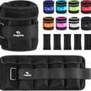 Adjustable Ankle Weights 1-8 LBS Pair with Removable Weight for Jogging, Gymnastics, Aerobics, Physical Therapy