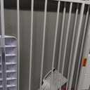 29"-45" Baby Gate for Stairs, Auto Close Stroller Friendly Dog Gate Indoor for Doorways, Pressure Mounted Baby Gate, Easy Walk Through Gate for Children & Pets, White