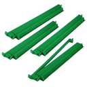 LaRandom 4 Pcs 18.7 Inch Green Acrylic Mahjong Tile Racks with Pushers for Game Night American Mahjong Racks Tile Set for Mah Jong Lovers and Beginners