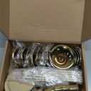 SylvaCraft Brass Gold Candle Holders Rustproof Taper Candlestick Holders for Holiday Party Table Centerpiece Wedding Fireplace Mantel Housewarming Gift(4 Sets(12 Pcs))