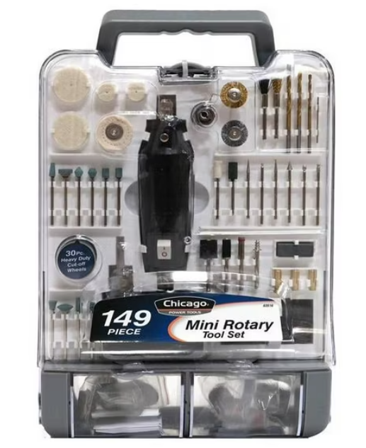 Chicago Power Tool 63516 Mini Rotary Tool Set - 149 Piece