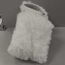 FlyDOIT White Round Rug for Bedroom, Super Fluffy Circle Rugs for Baby Nursery, 4'X4' Feet Furry Carpet for Children Kids Room, Cute Soft Shaggy Rug for Girls Home Decor, Fuzzy Plush Carpets for Dorm