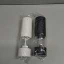 Electric Salt and Pepper Grinder Set, Rechargeable Automatic Pepper Mill Grinder with LED Light Gifts for Women, Adjustable Coarseness shakers, One-Hand Operation for Kitchen Essentials (Rechargeable-Upgrade Black/White 2PC)