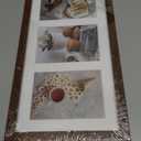 Golden State Art Three 5x7 Collage Picture Frame - Solid Wood with Tempered Glass - Multi Picture Frame Display Three 5x7 Photos with Mat - or One 9x18 Frame Without Mat for Wall Decor, Brown