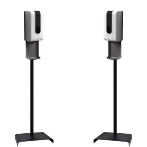 Luxton 2 Pack Automatic Hand Sanitizer Dispenser/Soap Dispenser - Sanitizing Station - Floor Stand, Drip Catcher - Touchless Auto Sensor, Refillable 1200ml Bottle - Portable White