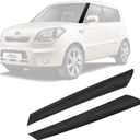 Windshield A-Pillar Trim Molding Set, Compatible with Kia Soul 2010 2011 2012 2013, Front Outer Right Passenger & Left Driver 861702K500 861802K500 86180-2K500 86170-2K500 Window Outside Accessories