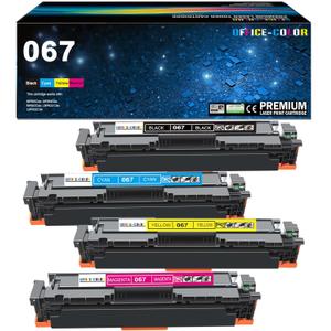 OFFICE-COLOR Compatible with Canon 067 Toner Cartridges Set Replacement for Canon Color imageCLASS MF656Cdw,MF654Cdw,MF650C MF652Cw,LBP633Cdw,MF653Cdw,LBP632Cdw Printer Ink (Black,Cyan,Magenta,Yellow)