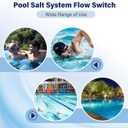 Flow Switch Assembly GLX-FLO-RP for Hayward Goldline Aquarite Salt Systems, Pool Flow Sensor Suitable for Hayward Salt Cell and Salt Chlorine Generator System, with 15-Foot Cable (Matte Black)