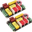2pcs 2 Way Crossover for Speaker, 250W 4-12 Ohm 2 Way High-Low Frequency Divider for Speaker, HiFi Speaker Crossover