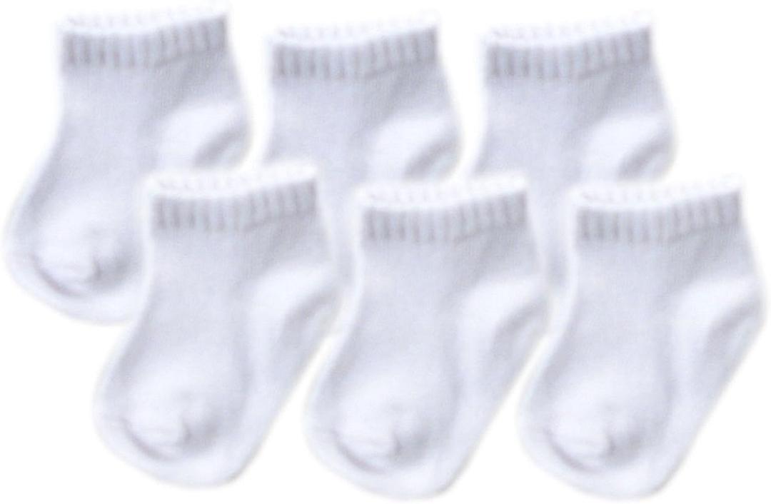 Luvable Friends Unisex Baby Newborn and Baby Socks Set (0-6 Months, White)