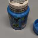 Aimsnk 17oz Soup Thermo for Hot Food Kids Insulated Food Jar, Thermo Hot Food Lunch Container, Width Mouth Stainless Steel Lunch Box for Kids with Handle Folding Spoon(Blue - Dinosaur)