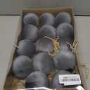 Christmas Tree Ornaments Velvet Balls, 14 PCS Plastic Shatterproof Xmas Hanging Balls for Winter Holiday Decor 80mm 3.15 inch Grey