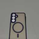 LeYi Compatible for Samsung Galaxy S25-FE Phone Case: [   ] [Mag-Safe Fit] with Screen Protector, Matte Translucent Soft-Touch Skin & Full Body for Cell Phone S25FE Cover, Blue