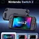 STARTRC GAMES Hard Protecitve Case for Nintendo Switch 2, TPU Split and Ergonomic Grip Cover for JoyCon, Dockable Anti-Scratch Hard Back Shell, Matte Black