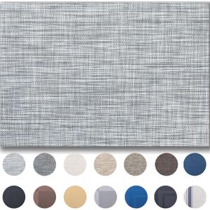 Placemats Set of 4 - Easy Clean Woven Vinyl Placemats for Dining Table, Indoor/Outdoor Place Mats, Washable PVC Table MatsGray