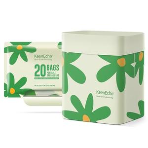 KeenEcho Disposable Car Garbage Bin Bags, Vomit Trash Bags made with Recycled HDPE for Boat, Plane, Travel, Camping, Bedroom, Study Room, Office and Car, 20 pcs