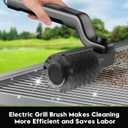 Juome Electric Grill Brush for Outdoor Grill, Cordless Rechargeable BBQ Grill Cleaner with 180Adjustable Angle, Grill Cleaning Brush Kit with Grill Scraper, BBQ Grill Tools Accessories