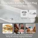 Tub Drain Protector Drain Hair Catcher,Stainless Steel Bathtub Shower Drain Hair Stopper Strainer Trap for Wash Basin Shower Bathroom Kitchen Sink to Catch Hair Debri and Foreign Objects Easil