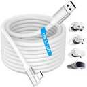 iMangoo 16ft Long Extension Cord for Samsung Galaxy VR for Apple Vision Pro, USB 3.1 to USB C Type Link Cable for Virtual Reality Headset to PCVR PC Steam for Oculus/Quest 3 Meta 3S 2 Pico 4/ Ultra (White)
