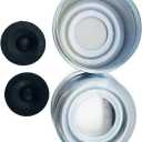2-3/8" Dust Cap Grease Cover Axle Dust Covers Dust Cap Hub Dust Cap Cup Grease Cover & Rubber Plugs for 2.44 Dexter EZ Lube Camper Axle Trailer Axle & Outer Bearing LM67048 15123(4 Pack)
