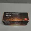 WATERGLIDE Outdoor Halloween Net Lights, 12FT x 5FT 360 LED Fairy String Light with 8 Lighting Modes, Connectable Light Safe Adaptor for Garden Tree, Bushes, Holiday Wedding Party Decorations, Orange