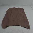 LILLUSORY Women's Oversized Batwing Sweaters 2025 Fall Outfits Trendy Crewneck Knit Side Slit Fashion Pullover Tops (Large, Nutmeg)