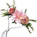 Wedding Flower Collar & Headband, Pet Crown Wreath for Cats & Dogs