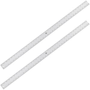 Tellegloww 2 Pack 36 Inch Center Finding Rulers Aluminum Metal Centering Ruler Tool Straight Edge for Woodworking Metal Work Construction and Around the Home