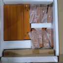 Rattan Nightstand Set of 2, Farmhouse End Table with Solid Wood Legs, Small Boho Mid Century Modern End Table with Storage for Bedroom, Living Room- Boho Style