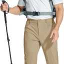 MAGCOMSEN Men's Lightweight Hiking Pants with 4 Pockets Water Resistant Quick Dry Fishing Travel Work Outddoor Pants (Khaki)