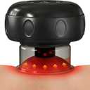 5-in-1 Smart Dynamic Cupping Therapy Massager Set, 12 Levels Heat & Suction Cupping Kit for Massage Therapy With Red Light Therapy for Targeted Pain Relief, Knots, Aches, Muscle Soreness(Black)