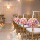 Suncalla 4 Pcs Artificial Floral Bouquet with Ribbons Hydrangea Flowers Balls 9.45in Pink Purple Hanging Kissing Flower Balls for Wedding DIY Bouquets Receptions Centerpieces Birthdays Party Backdrop