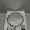 Gospire 9 Inch Extra Large Wall Mounted Mirror with 1X/10X Magnification, 360 Swivel & Extendable, Chrome Polished Finish for Bathroom Vanity, Shaving & Makeup (Men & Women) (Silvery)