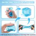 Cube Squishy Stress Relief Toys: Clear Sensory Fidget Toys for Anxiety & ADHD, Soft Slow Rising Squeeze Toys for Desk Office, Cool Gadgets for Men and Women Gifts for Father Monther Teens&Adults