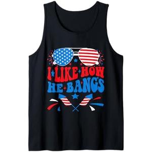 I Like How He Bangs Fireworks Funny 4th of July Couples Tank Top XXL