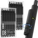 JIMMIDDA 16Pcs Black Gel Pens - 0.7mm Medium Point Black Ink Pens | Smooth Writing - Quick Drying Retractable Pen for Men Women (Black - 16Pcs)