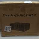 Clear Acrylic Dog Playpen, Indoor Pet Fence with Clear Panels, Easy to Assemble & Clean, Suitable for Rabbits, Cats, Hedgehogs, Small Dogs (39 Inch, 8 Panels)