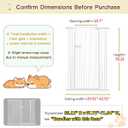 Lumizone Extra Tall Cat Gate 55.12" High 29.92"-42.51" Wide Pet Gate White