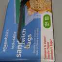 Amazon Basics Reclosable Double Zipper Sandwich Storage Bags for Food Storage, BPA Free, 100 Count