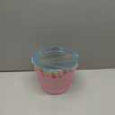 Zcaukya Easter Buckets, 3 Packs Clear Plastic Kids Easter Baskets with Handles, Empty Plastic Easter Pails for Easter Egg Hunt Party Favors, Green, Blue, Pink